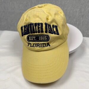 SurfStyle Clearwater Beach Florida Hat Yellow Navy Blue Embroidered Baseball Cap